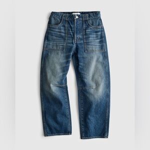 Women’s Madewell The Darted Barrel-Leg Utility Irmo Rigid Wash Jean Size 31